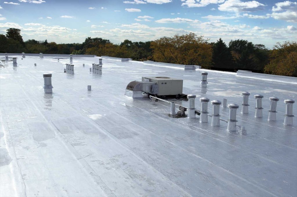 Top of common commercial roof